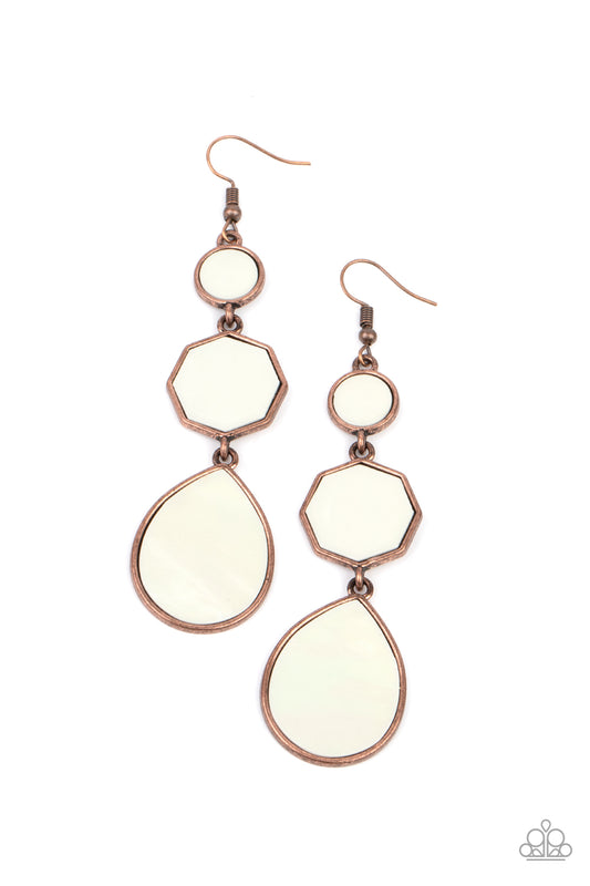Paparazzi - Progressively Posh - Copper Earrings