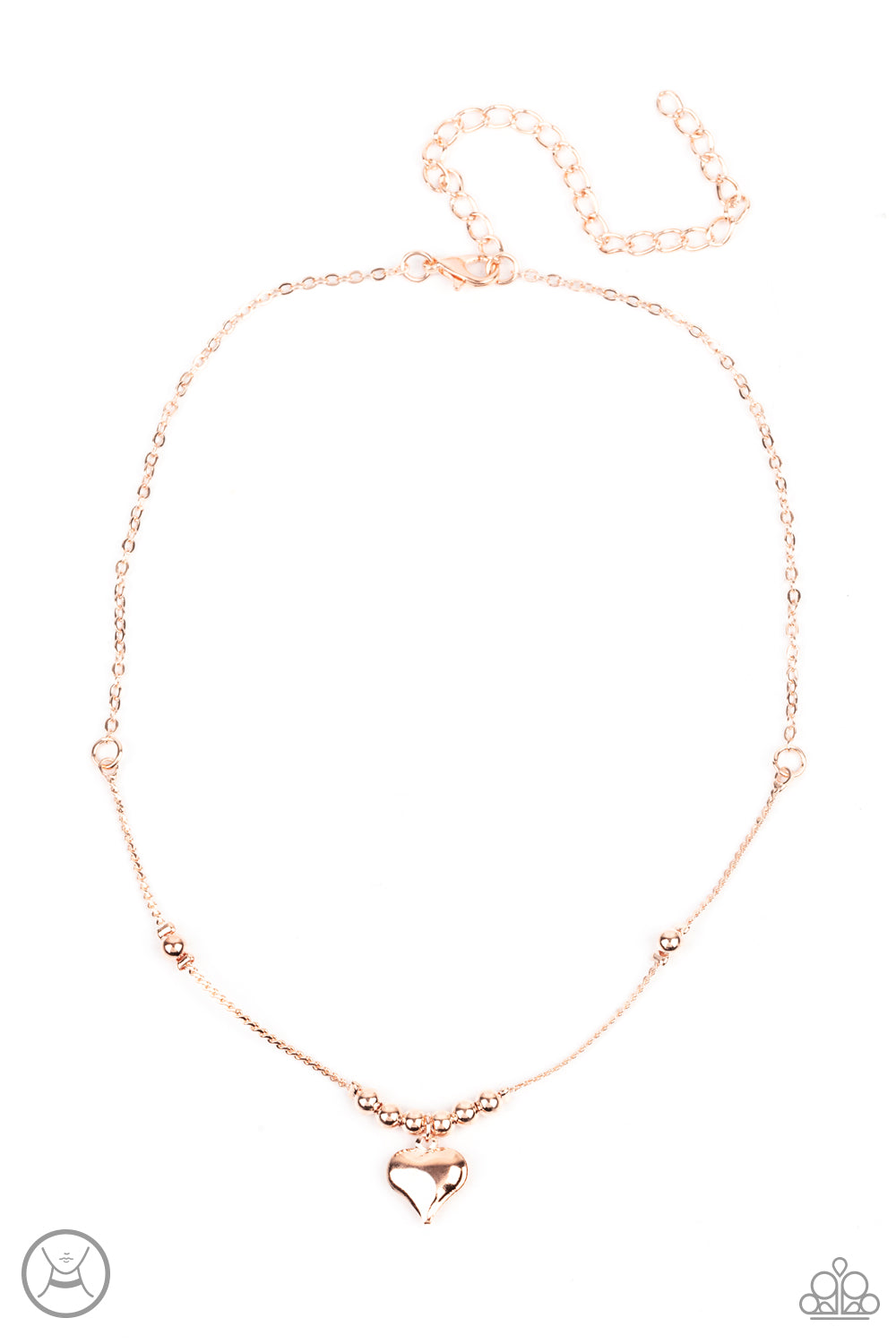 Paparazzi - Casual Crush - Rose Gold Necklace