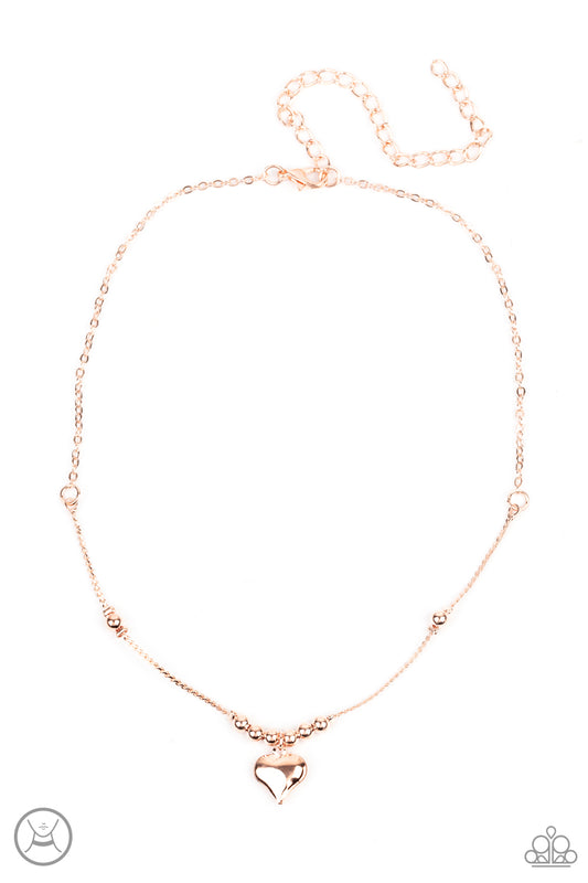 Paparazzi - Casual Crush - Rose Gold Necklace