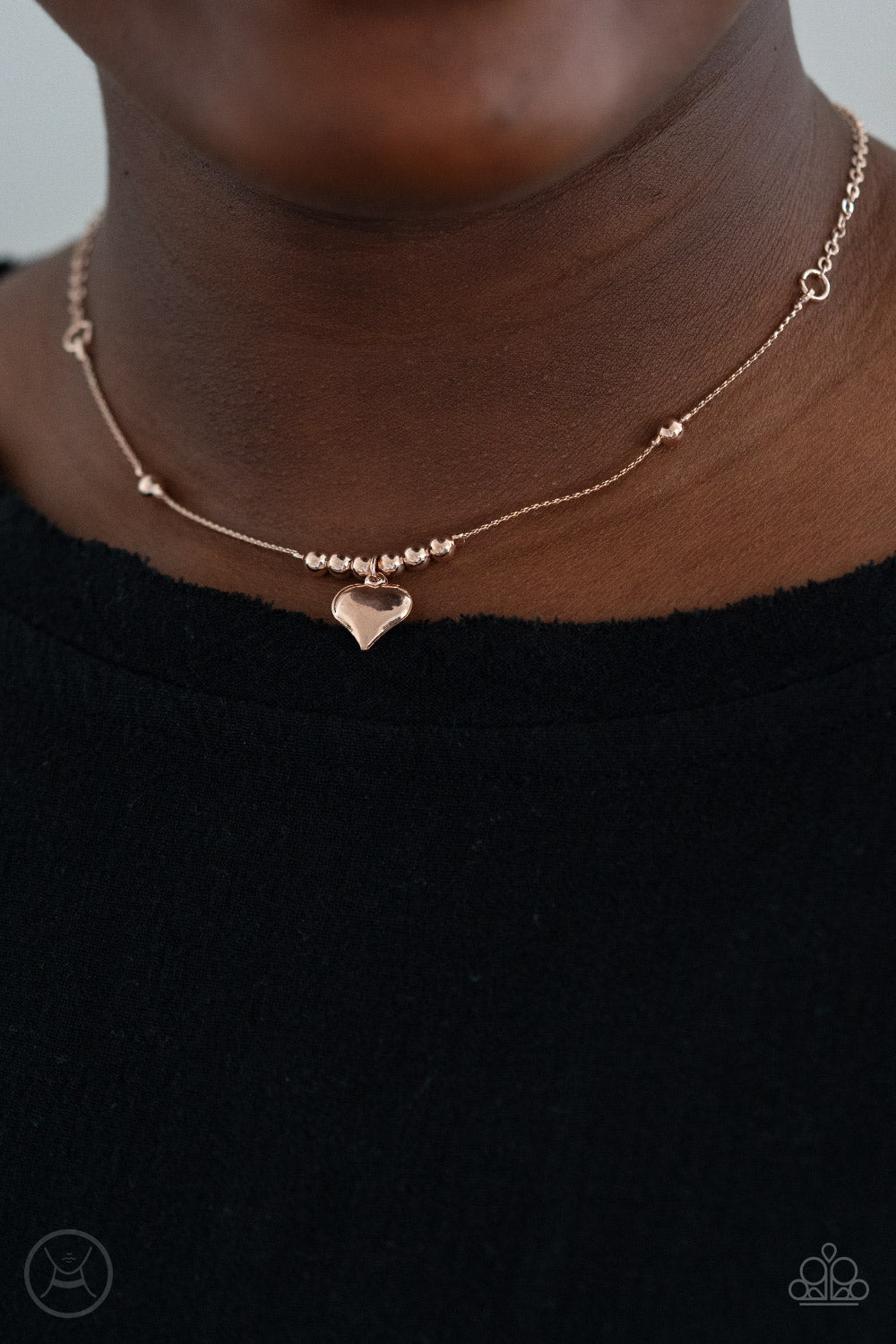 Paparazzi - Casual Crush - Rose Gold Necklace