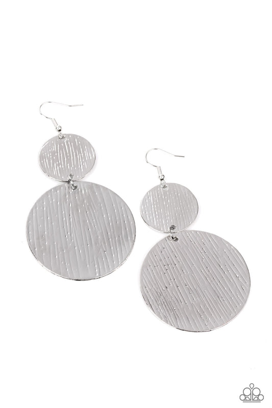 Paparazzi - Status CYMBAL - Silver Earrings