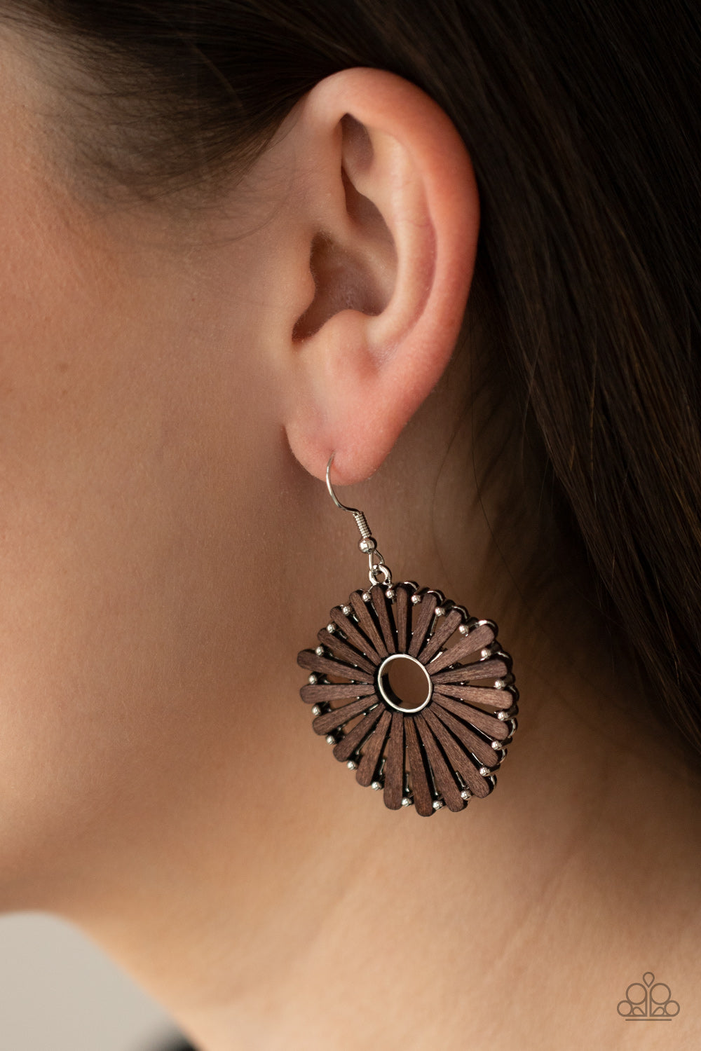 Paparazzi - SPOKE Too Soon - Brown Earrings