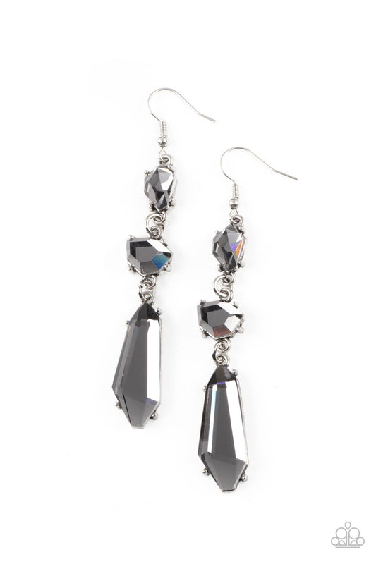 Paparazzi - Sophisticated Smolder - Silver Earrings