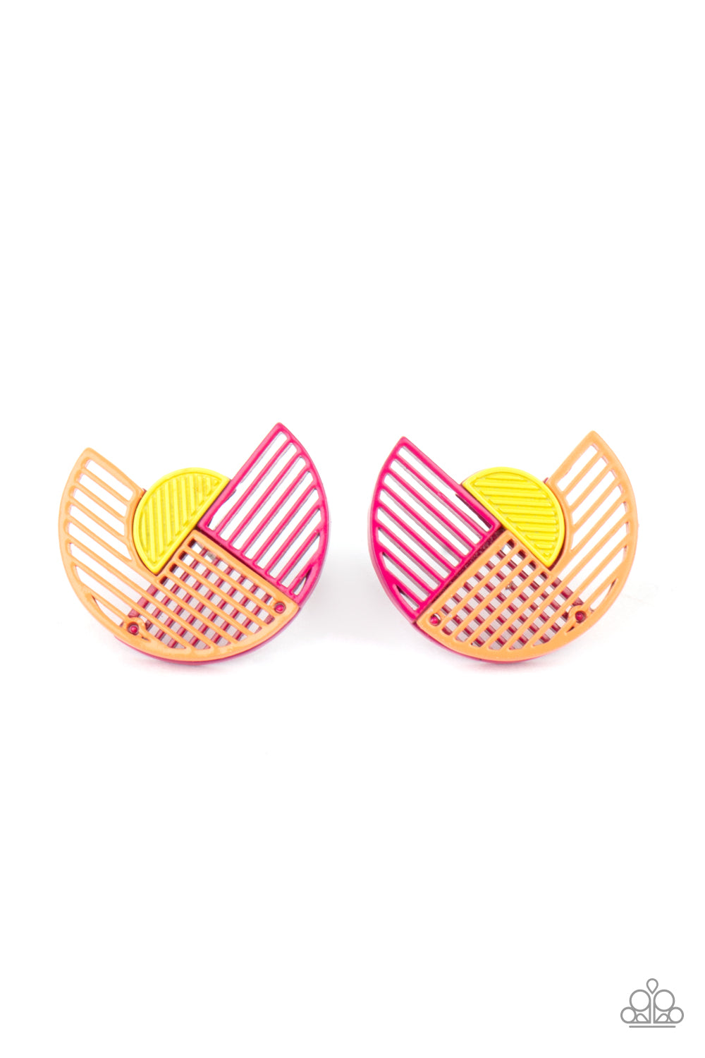 Paparazzi - Its Just an Expression - Pink Post Earrings