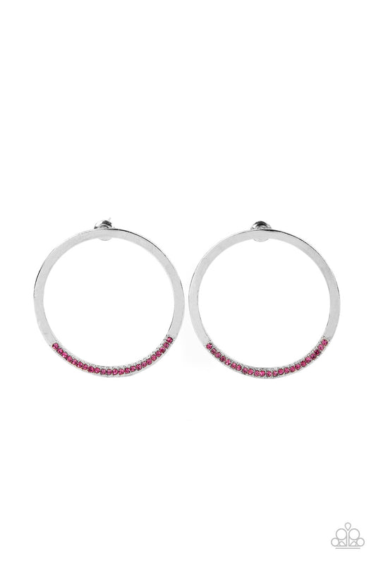 Paparazzi - Spot On Opulence - Pink Earrings
