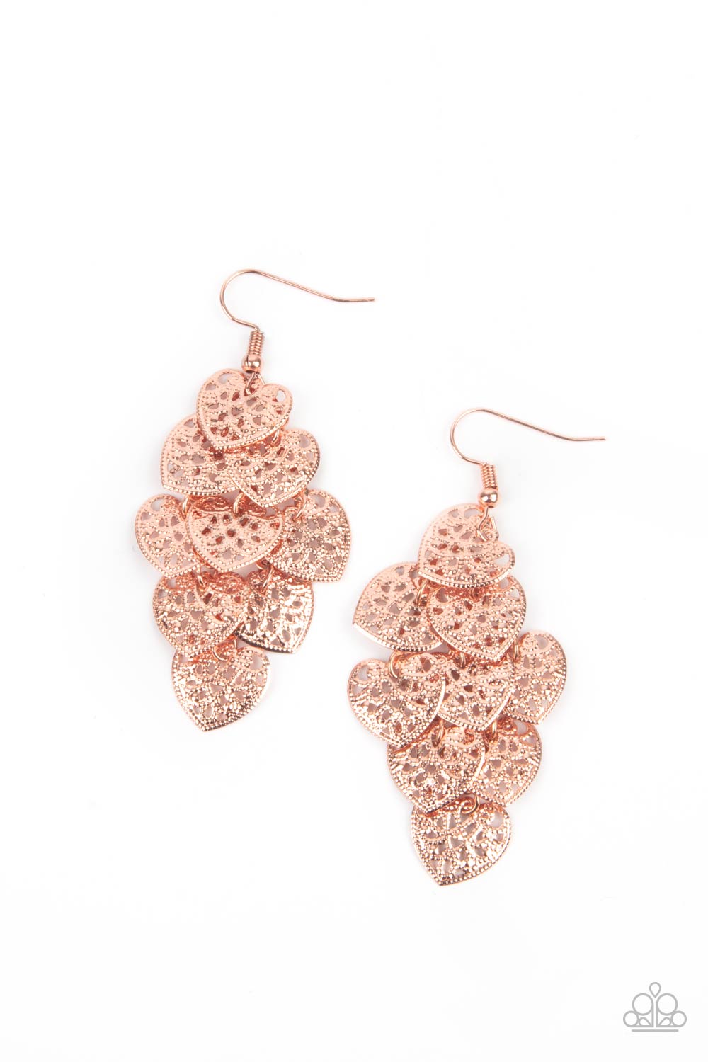 Paparazzi- Shimmery Soulmates - Copper Earrings