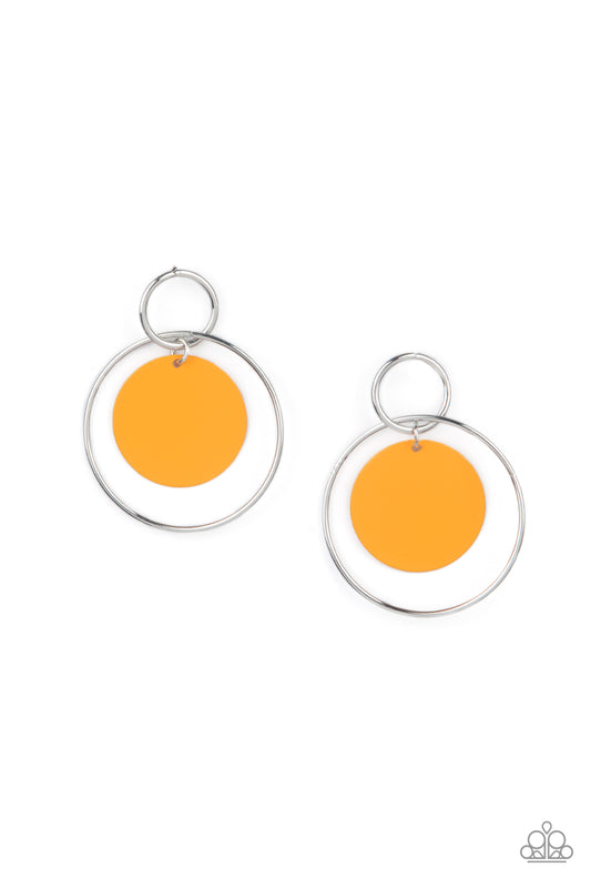 Paparazzi - POP, Look, and Listen - Orange Post Earrings