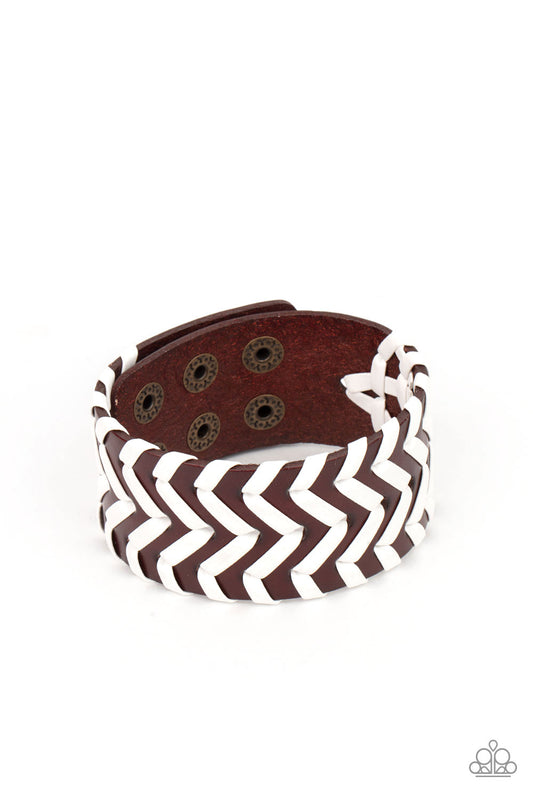 Paparazzi - Biker Badlands - Brown Urban Bracelet