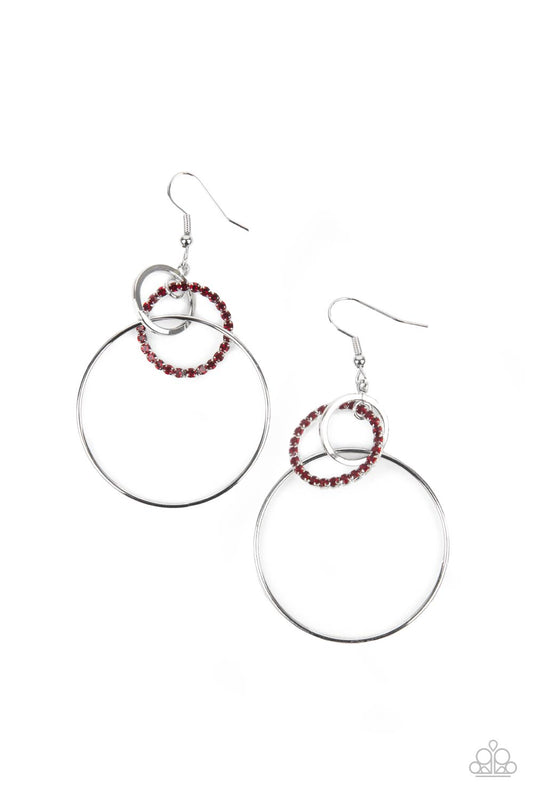 Paparazzi- In An Orderly Fashion - Red Earrings