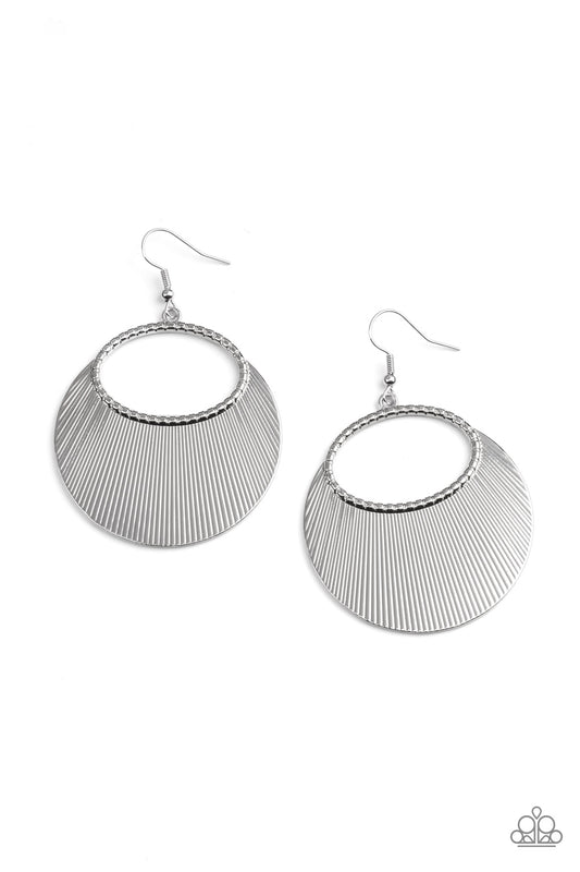 Paparazzi - Fan Girl Glam - Silver Earrings