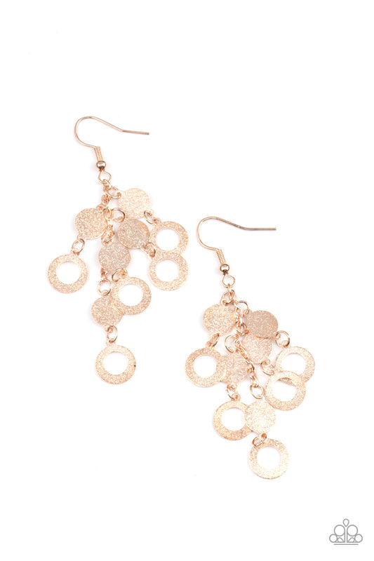 Paparazzi - I’m Always BRIGHT - Rose Gold Earrings