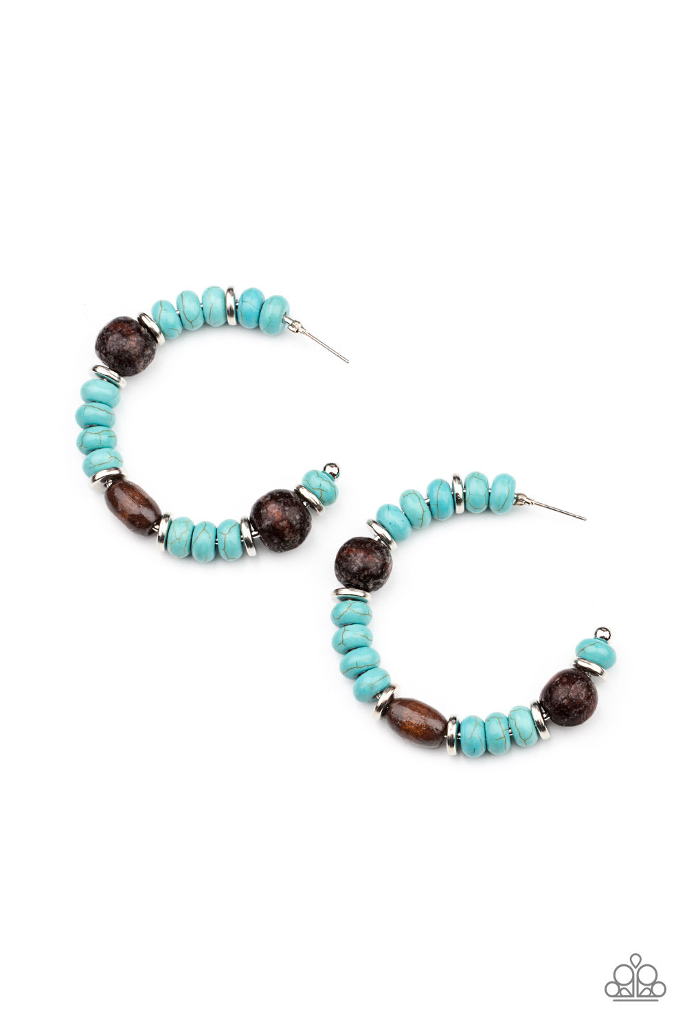 Paparazzi - Definitely Down-To-Earth - Blue Earrings