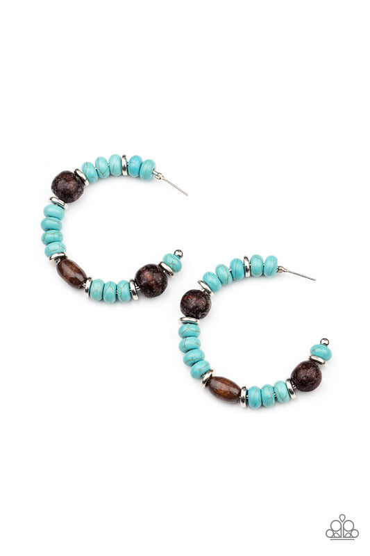 Paparazzi - Definitely Down-To-Earth - Blue Earrings
