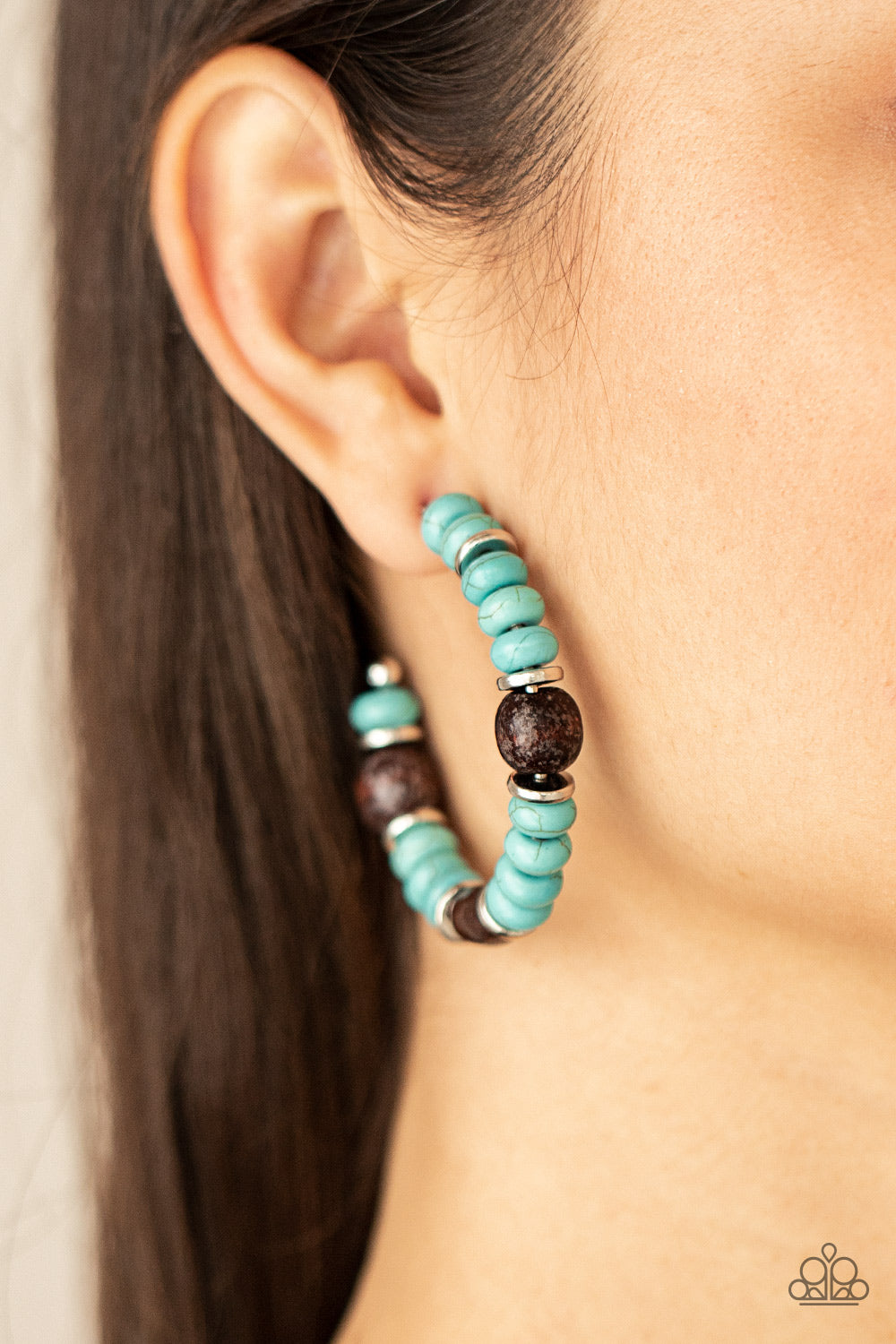 Paparazzi - Definitely Down-To-Earth - Blue Earrings