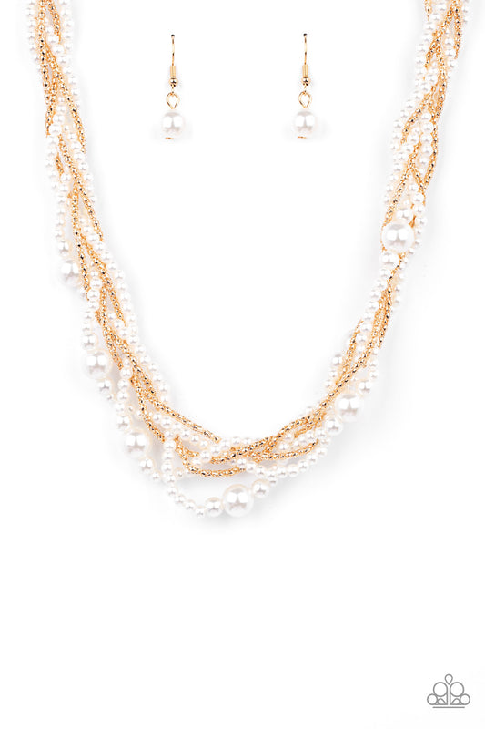 Paparazzi - Royal Reminiscence and Vintage Variation Gold Necklace and Bracelet