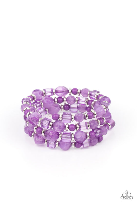 Paparazzi - Girly Girl Glimmer - Purple Bracelet