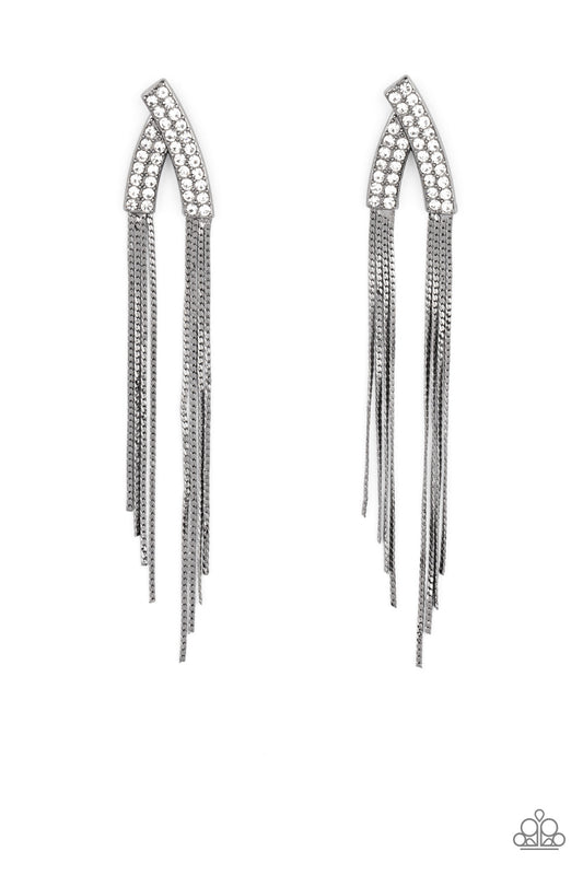 Paparazzi - It Takes Two To TASSEL - Black Earrings