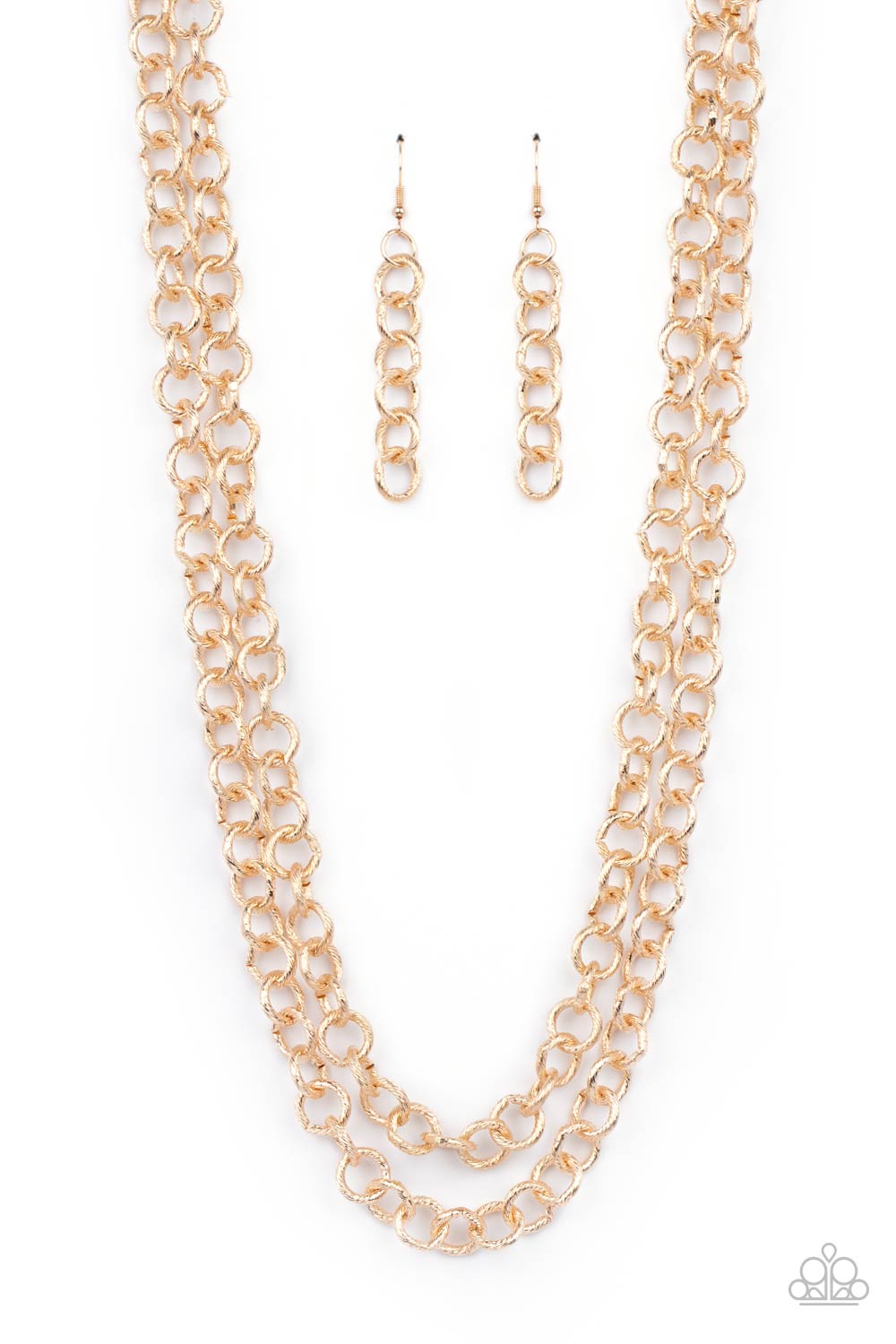 Paparazzi - Grunge Goals - Gold Necklace