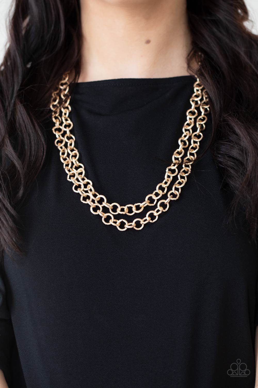 Paparazzi - Grunge Goals - Gold Necklace