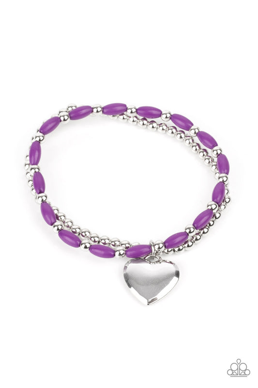 Paparazzi- Candy Gram - Purple Bracelet