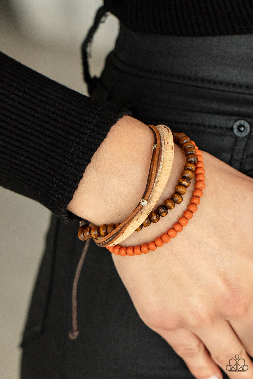 Paparazzi - STACK To Basics - Orange Bracelet