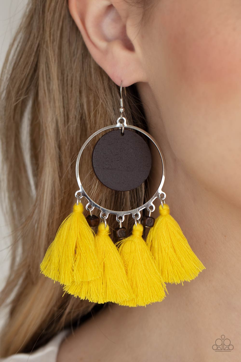 Paparazzi - Yacht Bait - Yellow Earrings