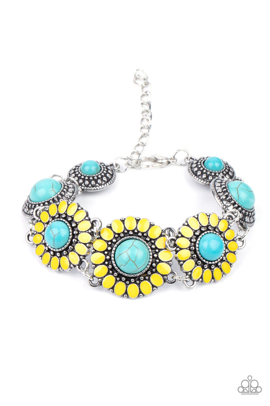 Paparazzi - Bodaciously Badlands - Yellow Bracelet