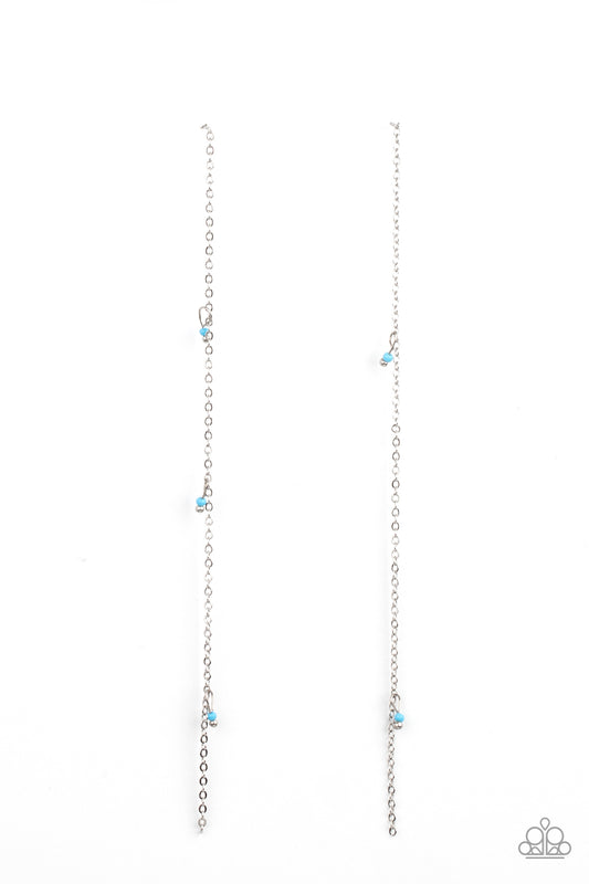 Paparazzi - Dauntlessly Dainty - Blue Earrings