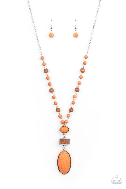 Paparazzi - Naturally Essential - Orange Necklace