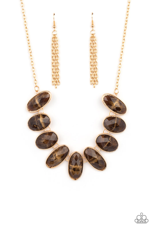 Paparazzi - Elliptical Episode - Brown Necklace