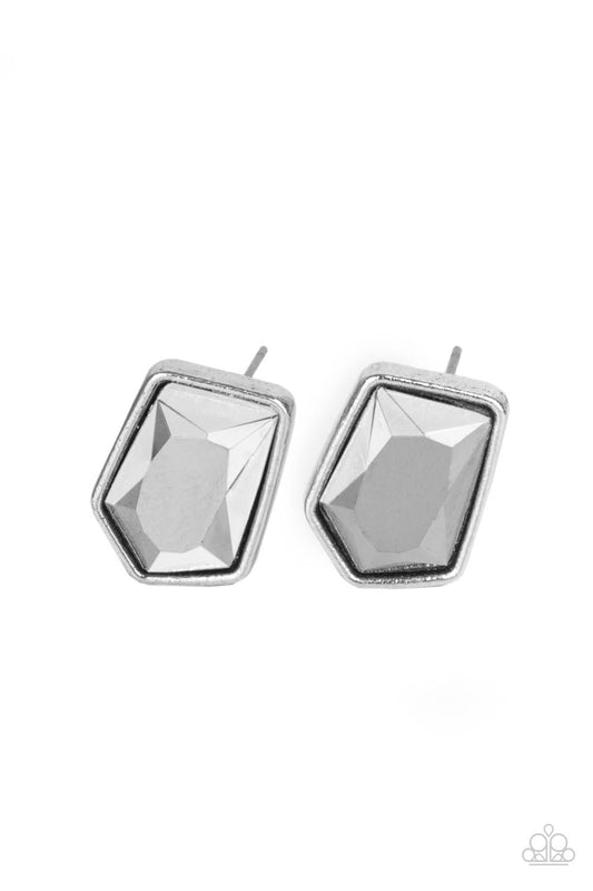 Paparazzi - Indulge Me - Silver Post Earrings