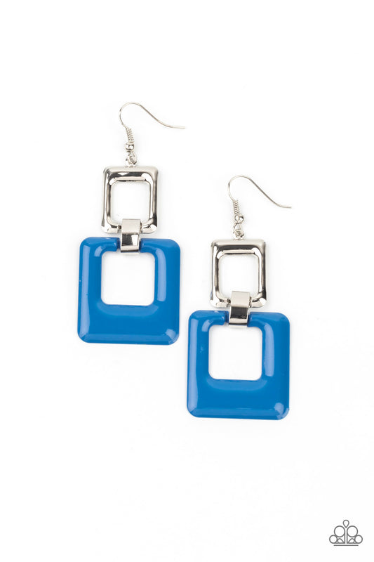 Paparazzi - Twice As Nice - Blue Earrings