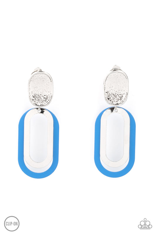 Paparazzi- Melrose Mystery - Blue Earrings
