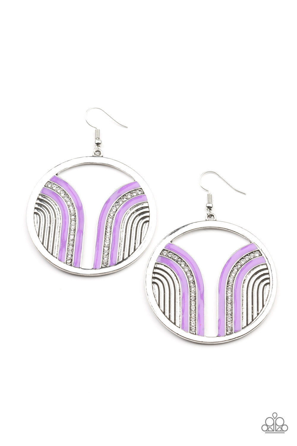 Paparazzi - Delightfully Deco - Purple Earrings