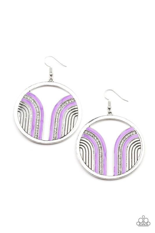 Paparazzi - Delightfully Deco - Purple Earrings