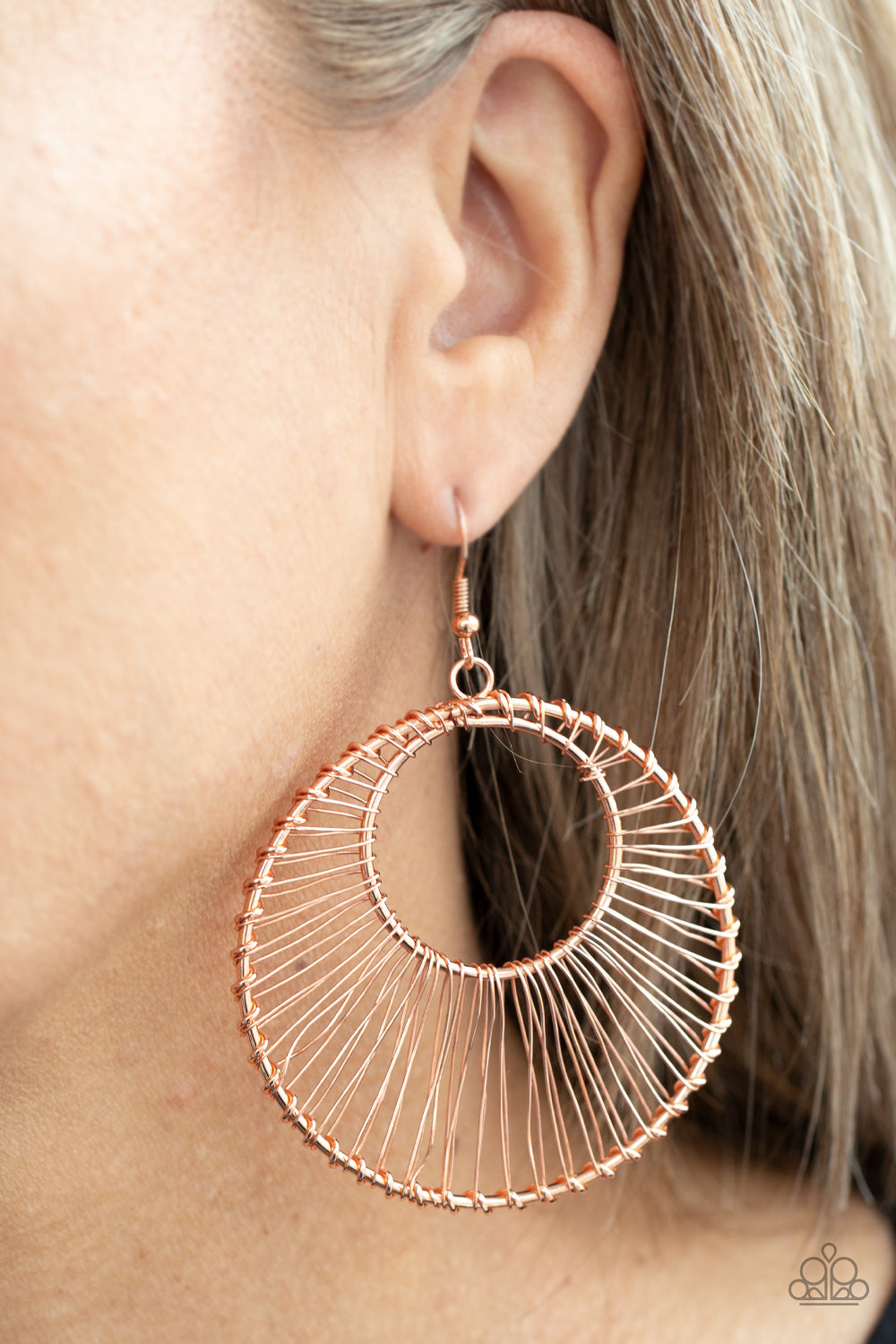 Paparazzi- Artisan Applique - Copper Earrings