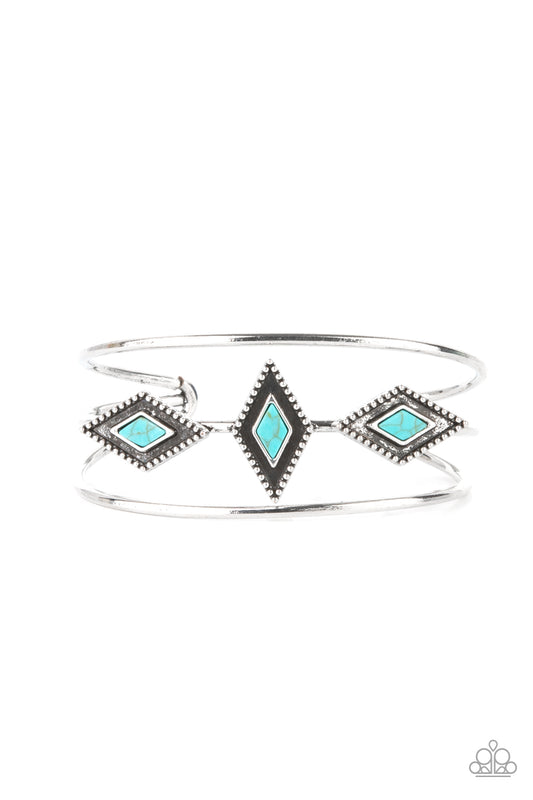 Paparazzi - Desert Diamondback - Blue Bracelet