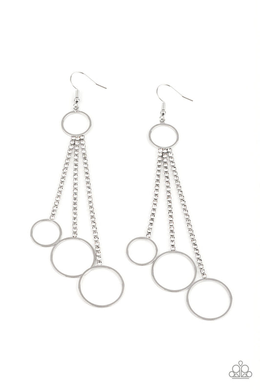 Paparazzi - Demurely Dazzling - White Earrings
