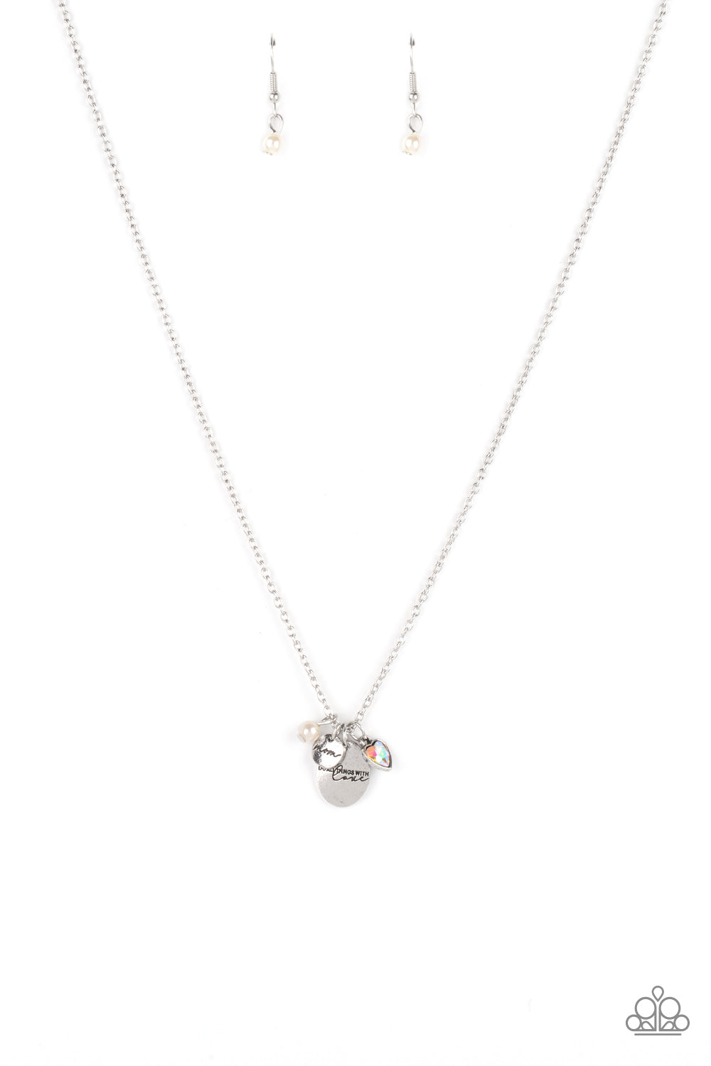 Paparazzi - Super Mom - White Necklace