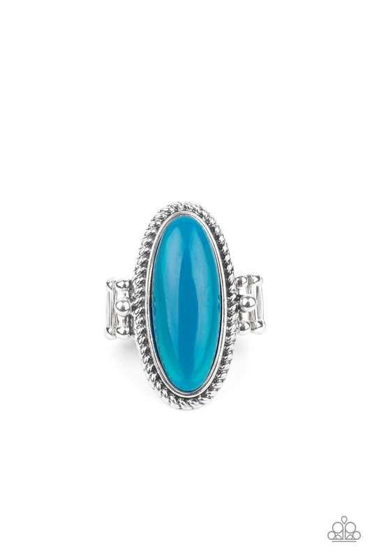 Paparazzi - Oval Oasis - Blue Ring