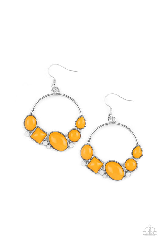 Paparazzi - Beautifully Bubblicious - Orange Earrings