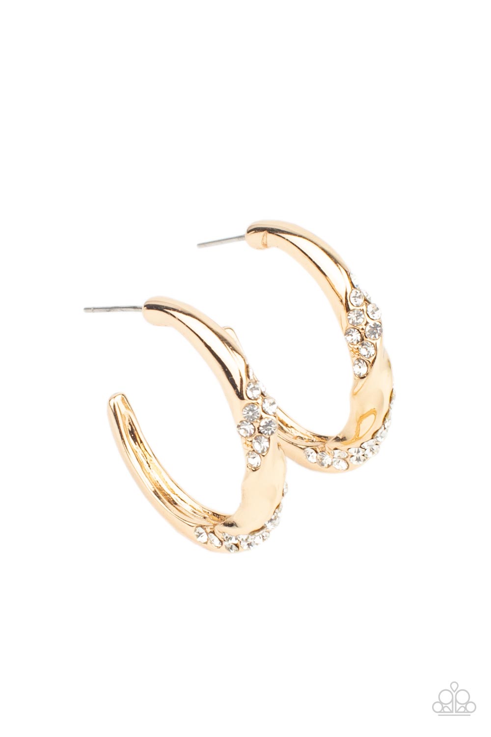Paparazzi - Subliminal Shimmer - Gold Hoop Earrings