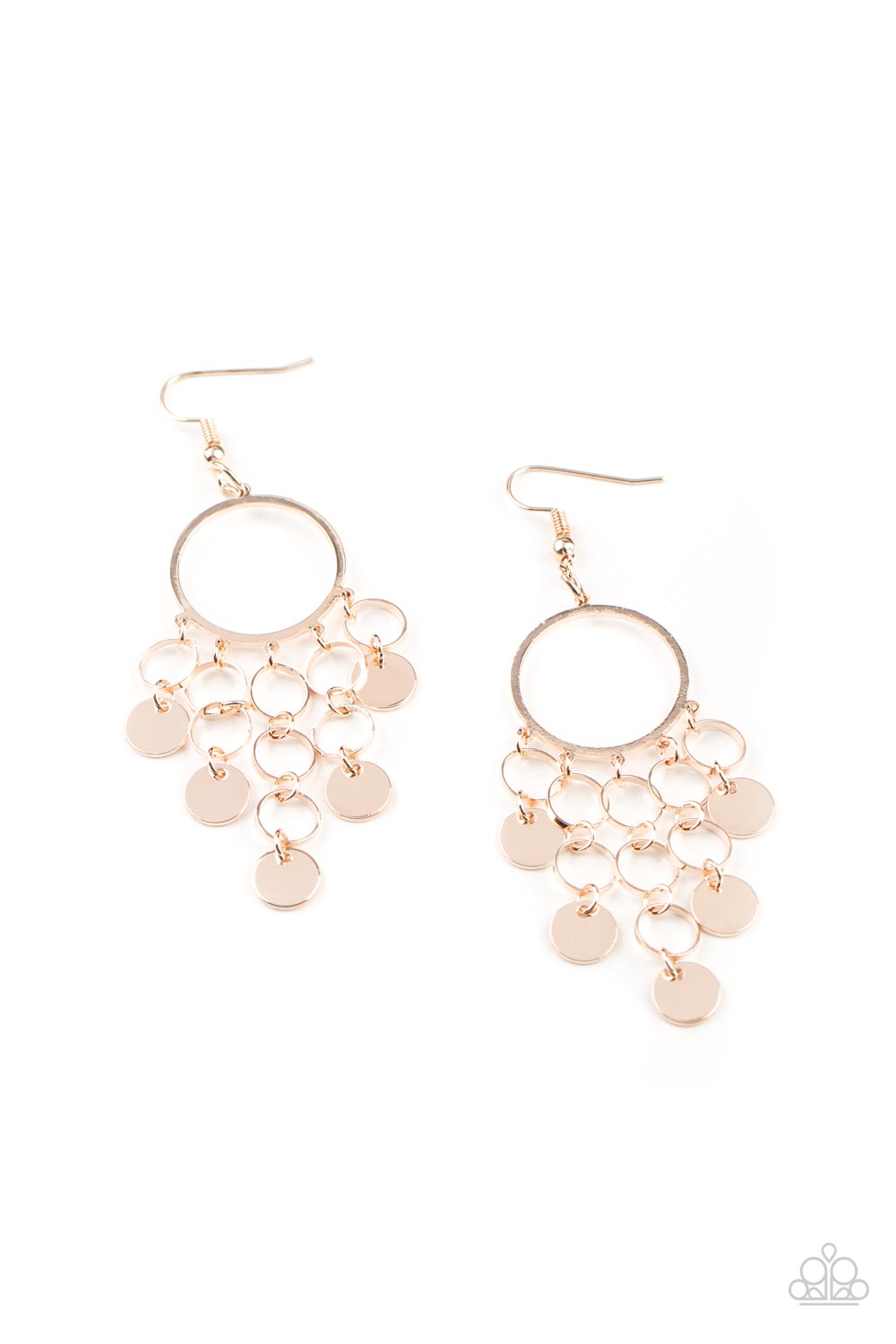 Paparazzi - Cyber Chime - Rose Gold Earrings