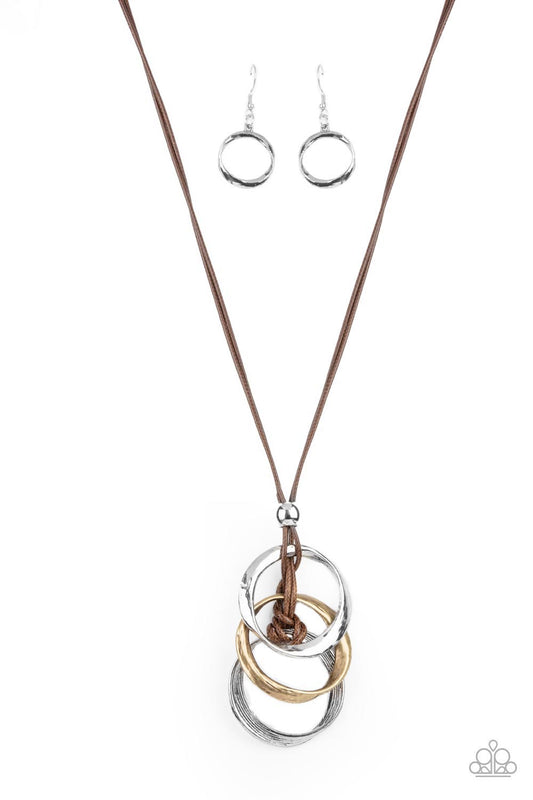 Paparazzi - Harmonious Hardware - Brown Necklace