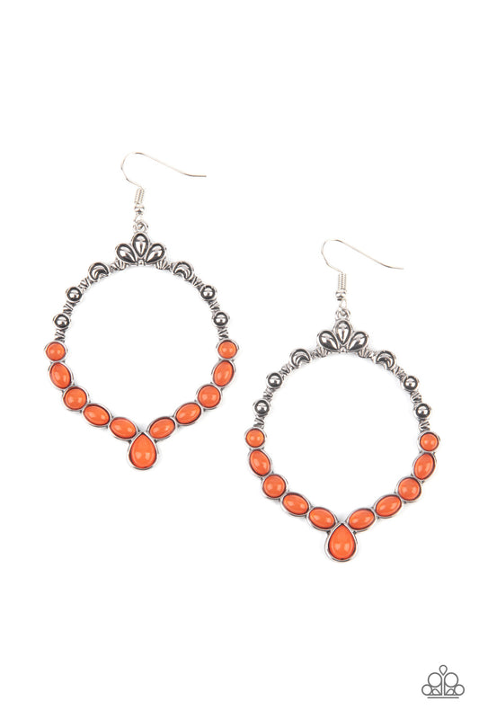 Paparazzi - Thai Treasures - Orange Earrings