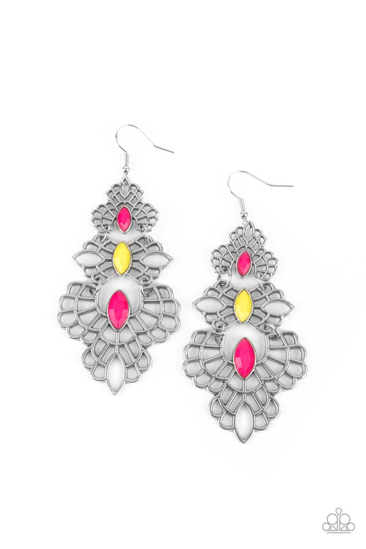 Paparazzi - Flamboyant Frills - Multi Earrings
