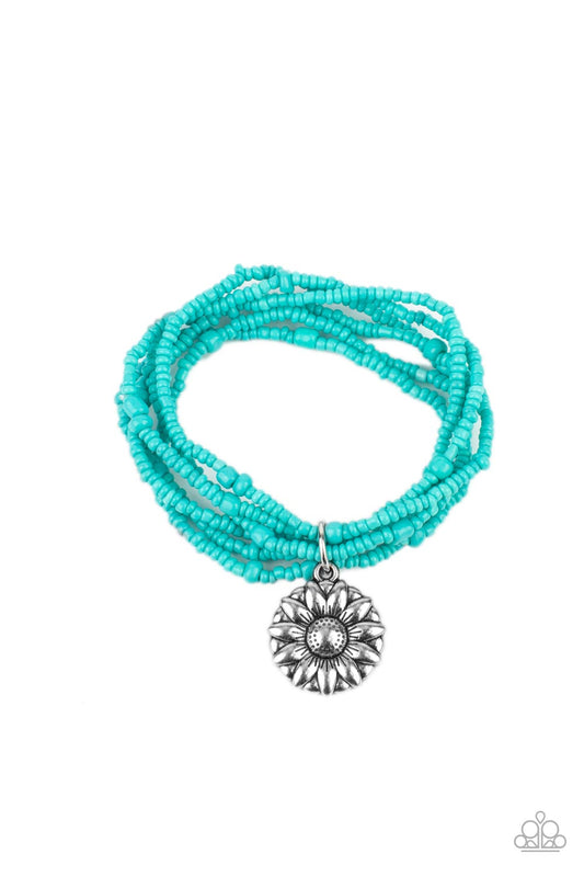 Paparazzi - Badlands Botany - Blue Bracelet