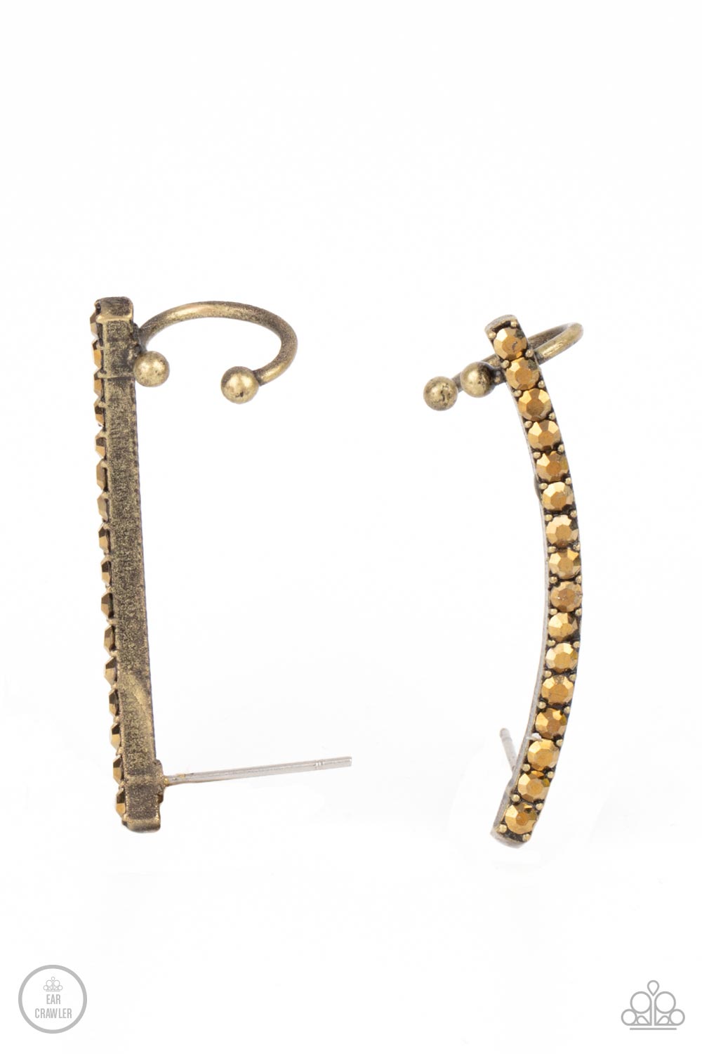 Paparazzi - Give Me The SWOOP - Brass Post Earring