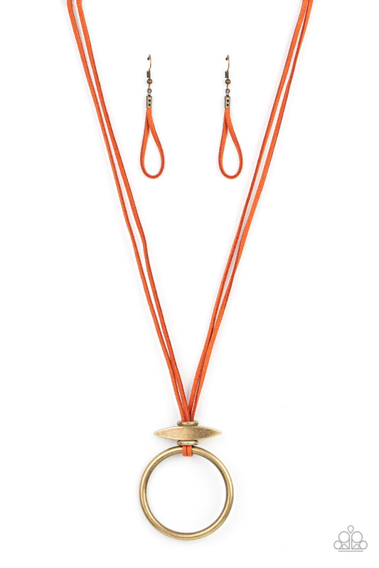 Paparazzi- Noticeably Nomad - Orange Necklace