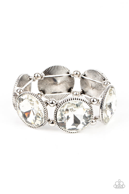 Paparazzi- Powerhouse Hustle - White Bracelet